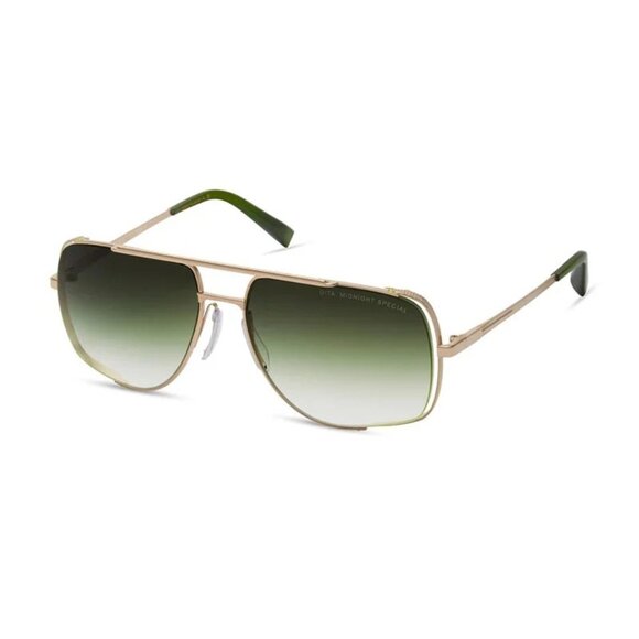 NEW  DITA SUNGLASSES GOLD GREEN AVIATOR MEN EYEWEAR DITA - Picture 1 of 4